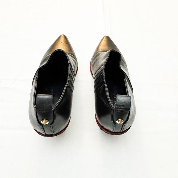 Sigerson Morrison Black Ankle Bootie Low Cut Slip On Leather Size 7.5 - Picture 2 of 6